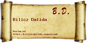 Bilicz Dalida névjegykártya